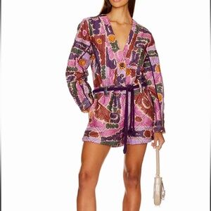 Free People romper quilted belted one piece
